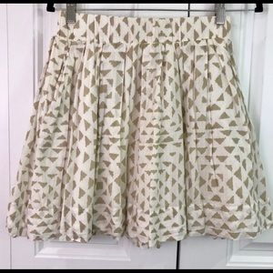 CLUB MONACO Tan & Cream Skirt • Size M